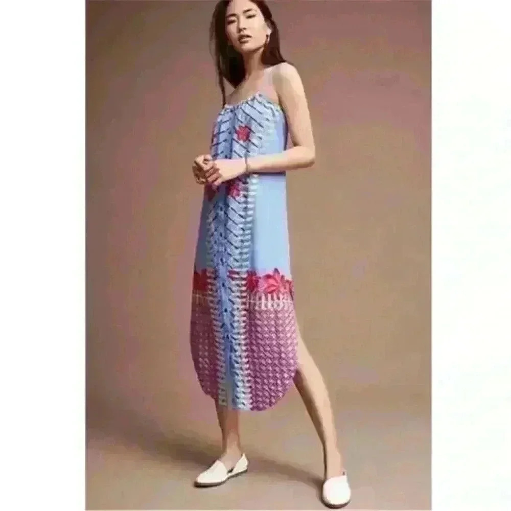 Anthropologie Lilka Estina Embroidered Midi Dress